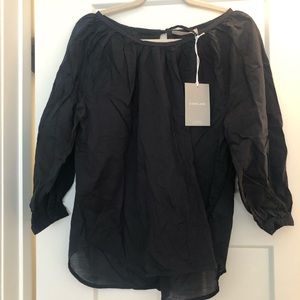Everlane black blouse NWT size 2